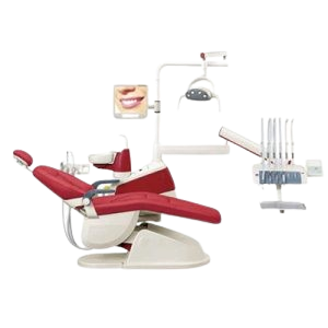 Multi-Functional Red Dental Chair