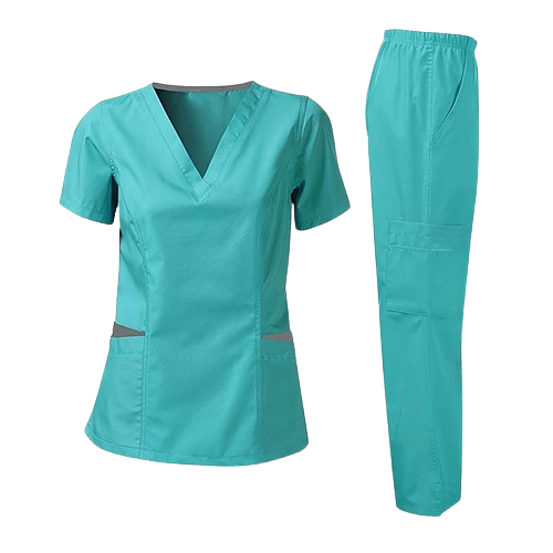 Eye-Catching, Comfortable Aqua Blue Women’s Medical Uniform